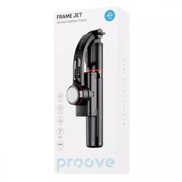 Трипод штатив - зі стабілізацією Proove Frame Jet Gimbal Stabilizer 70 см - зображення 5
