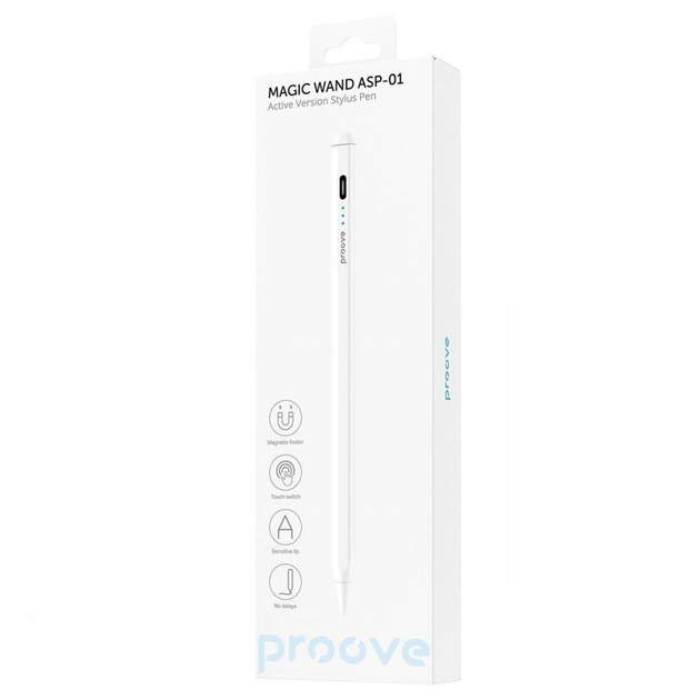 Стилус активний Proove Stylus Magic Wand ASP-01 Active Version білий - Фото 6 Стилус активний Proove Stylus Magic Wand ASP-01 Active Version білий - зображення 6