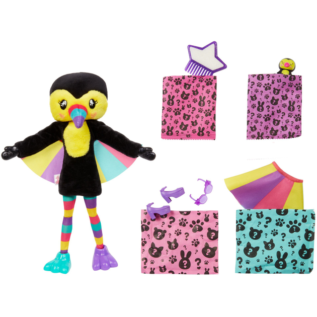 Лялька Mattel Barbie Cutie Reveal Jungle Toucan 29 см (194735106967) - зображення 2