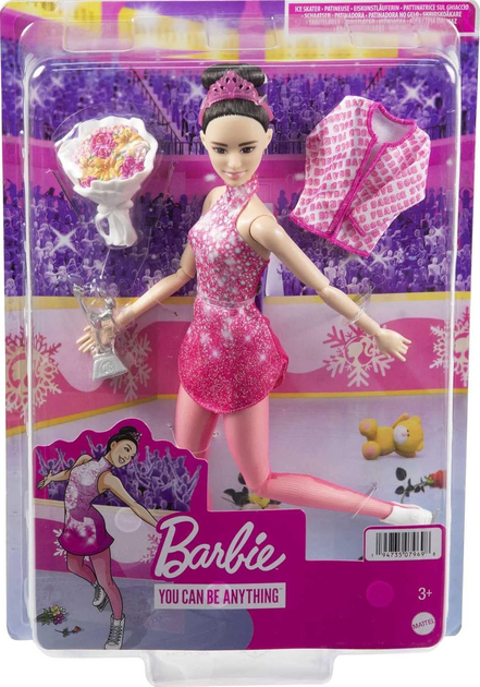 Lalka z akcesoriami Mattel Barbie Winter Sports Ice Skater 30 cm (194735079698) - obraz 1