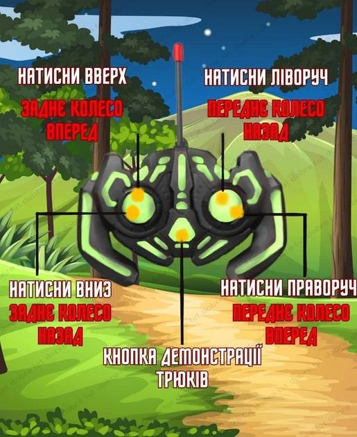 Весёлый Трактор на Радиоуправлении Crazy Jumping Car /На пульте управления /Танцующий Синий Трактор - изображение 7