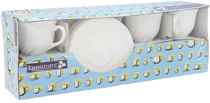 Zestaw Luminarc Trianon filiżanki ze spodkami 6x220 ml (026102519479) - obraz 3
