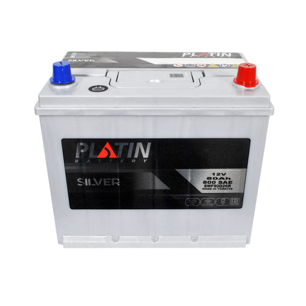Автомобільний акумулятор PLATIN Silver Asia SMF 80Ah 800A R+ (N50) н.к. - зображення 2