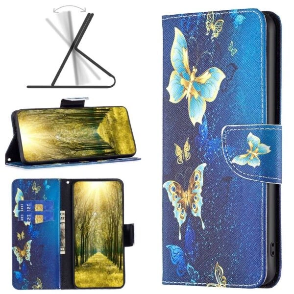 Чехол с рисунком Deexe Color Wallet для HMD Pulse / Pulse Plus - Golden Butterflies - Фото 2 Чехол с рисунком Deexe Color Wallet для HMD Pulse / Pulse Plus - Golden Butterflies - изображение 2