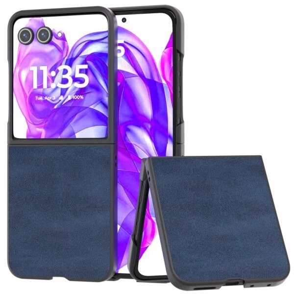 Защитный чехол ABEEL Texture Case для Motorola Razr 50 Ultra - Blue - Фото 1 Защитный чехол ABEEL Texture Case для Motorola Razr 50 Ultra - Blue - изображение 1