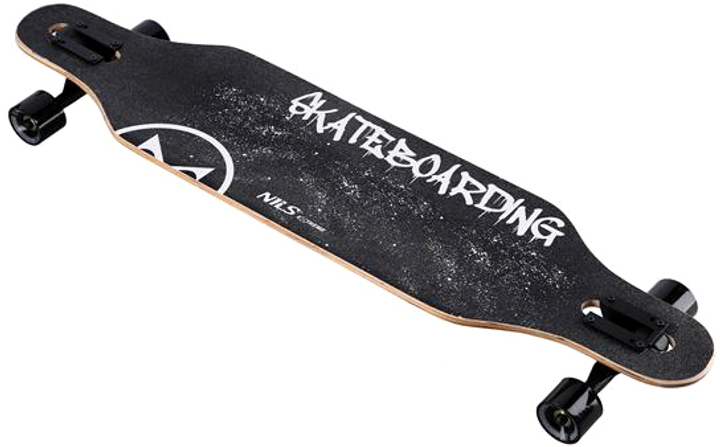Longboard Nils Extreme Skull Wood Skate (5907695556872) - obraz 3