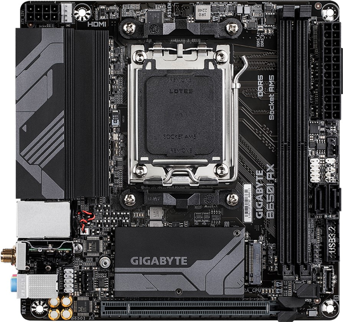 Płyta główna Gigabyte B650I AX (sAM5, AMD B650, PCI-Ex16) - obraz 1