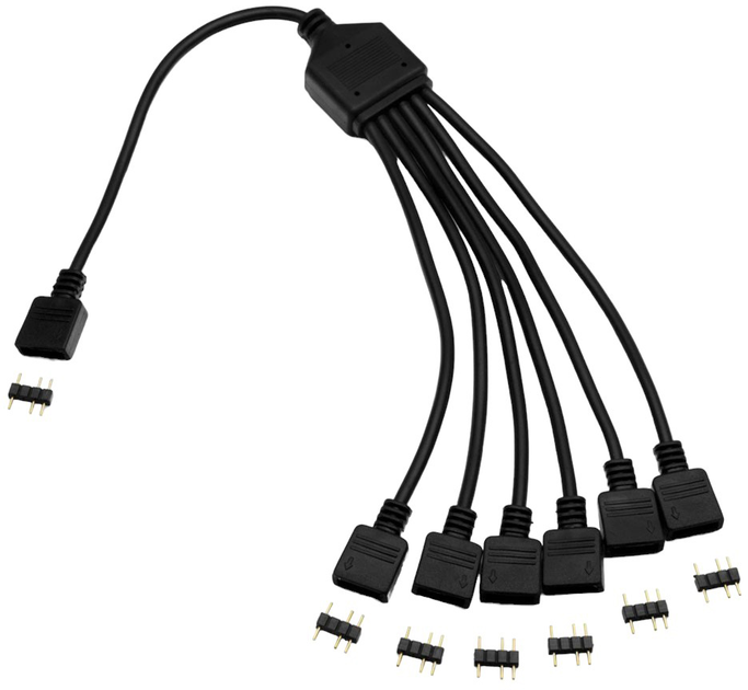 Розгалужувач EKWB EK-D-RGB Y-cable Black (3831109821879) - зображення 1