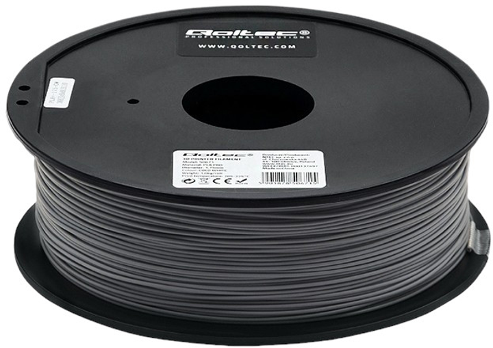 Професійний філамент для 3D-друку Qoltec PLA PRO 1.75 мм 1 кг Grey (5901878506722) - зображення 4