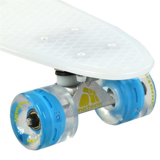 Deskorolka Meteor LED transparent 23897 Biała (5900724035959) - obraz 4