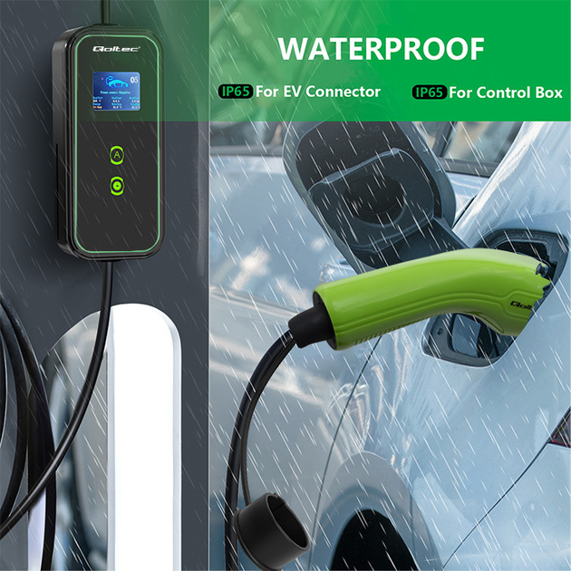 Mobilna ładowarka do samochodu elektrycznego Qoltec EV z regulacją 2 w 1 Typ 2 11 kW 3 fazy 5 m (5901878524757) - obraz 5