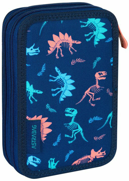 Piórnik podwójny Astrabag Dinosaur AC2 bez wyposażenia (5901137224299) - obraz 2