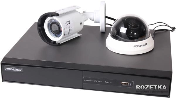 Комплект видеонаблюдения Hikvision DS-J142I 1OUT+1IN - изображение 1