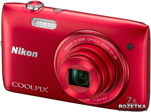 Фотоаппарат Nikon Coolpix S3500 Red (VNA292E11) купить на ROZETKA