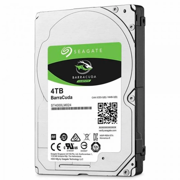 Жесткий диск Seagate BarraCuda 4.0TB 5400rpm 128MB (ST4000LM024) - Фото 3 Жесткий диск Seagate BarraCuda 4.0TB 5400rpm 128MB (ST4000LM024) - изображение 3