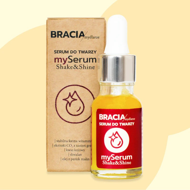 Serum do cery Bracia Mydlarze MySerum Shake and Shine Serum odżywcze z witaminą C 15 ml (5903919039510) - obraz 3