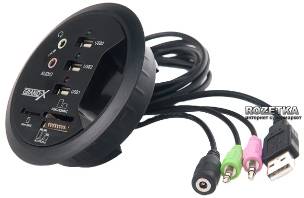 USB-хаб Grand-X Desk Active 80mm (DH-80XDC) - Фото 2 USB-хаб Grand-X Desk Active 80mm (DH-80XDC) - изображение 2