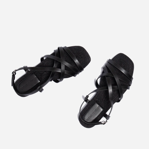 Sandały damskie na niskim obcasie Big Star NN274011 39 Czarne (5900714756635) - obraz 3