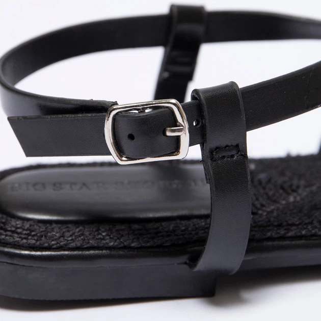 Sandały damskie na niskim obcasie Big Star NN274011 40 Czarne (5900714756642) - obraz 5