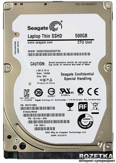 Жесткий диск Seagate Laptop SSHD 500GB 5400rpm 64MB