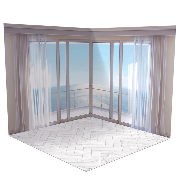 Виниловый угловой фотофон 120x120см, Frontlit 450 г/м2 №58438 - изображение 2