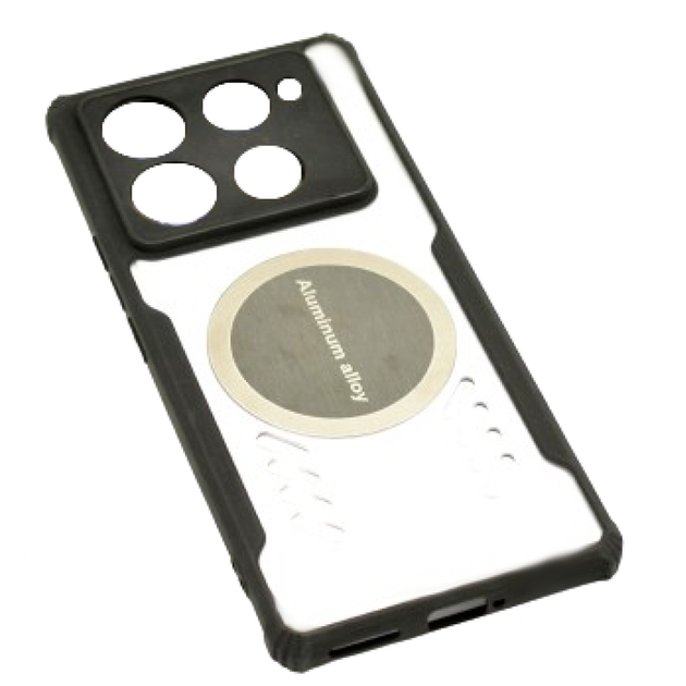 Чехол - накладка Acryl Cooling Armor для Infinix Note 40 Pro 4G / Note 40 Pro 5G / Note 40 Pro+ с магнитной пластиной, Black - Фото 2 Чехол - накладка Acryl Cooling Armor для Infinix Note 40 Pro 4G / Note 40 Pro 5G / Note 40 Pro+ с магнитной пластиной, Black - изображение 2