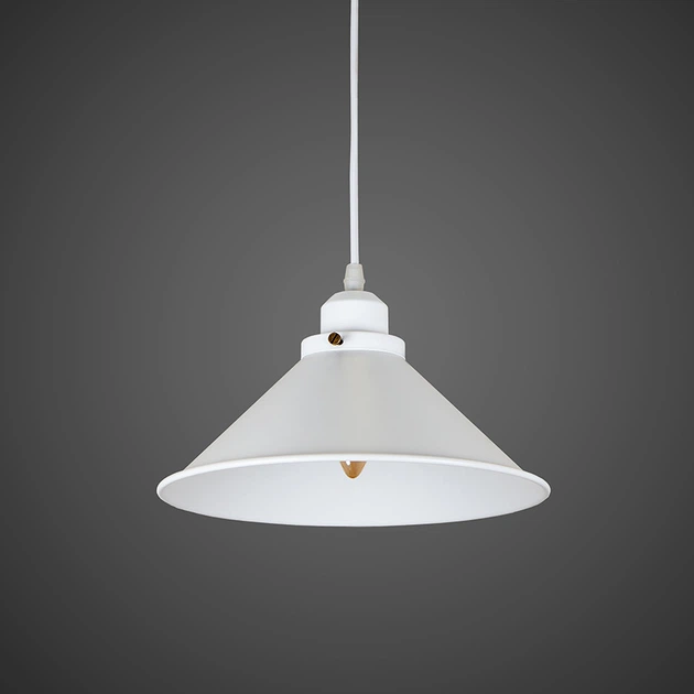 Біла люстра лофт на три плафони (52-839F-3 WH+WH (500)) - зображення 5