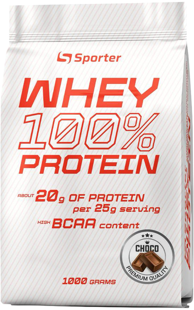 Протеин Sporter Whey 100% Protein 1 кг Шоколад (4820249721872) – фото ...