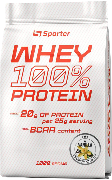 Протеин Sporter Whey 100% Protein 1 кг Ваниль (4820249721827) – фото ...