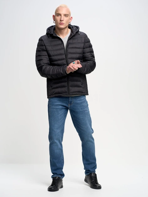 Куртка демісезонна з капюшоном чоловіча Big Star Acarf-906 4XL Чорна (5900714697587) - зображення 3