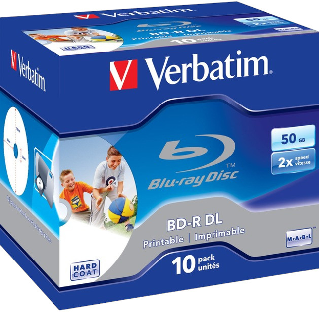 Диски Verbatim BD-R DL Blu Ray 50 GB 6x 10 шт (0023942437369) - зображення 1