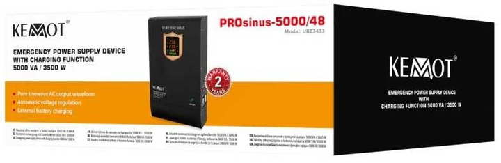 Источник бесперебойного питания (ИБП) Kemot PROsinus-5000/48 ( 48V 230V 3500/5000W) (Черный) - изображение 4