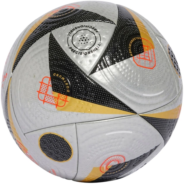 Мяч футбольный Adidas EURO24 Fussballliebe Final OMB IS7436 №5 Серебристый - изображение 5