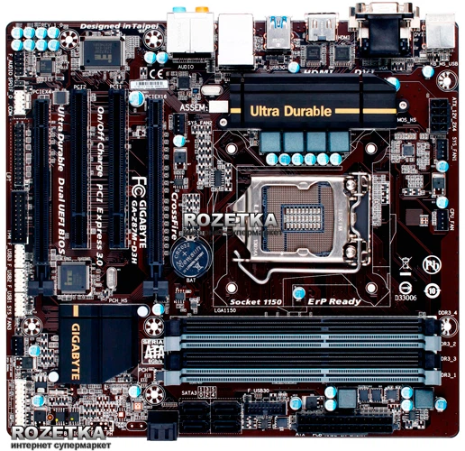 Материнская плата Gigabyte GA-Z87M-D3H (s1150, Intel Z87, PCI-E 3.0x16) - изображение 3