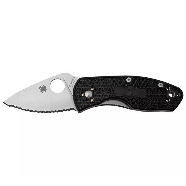 Складной нож Spyderco Ambitious 8Cr13MoV serrated black C148SBK - изображение 2