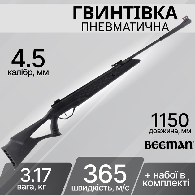 Винтовка пневматическая Beeman Longhorn 4,5 мм 365 м/с 10617-1 - изображение 1