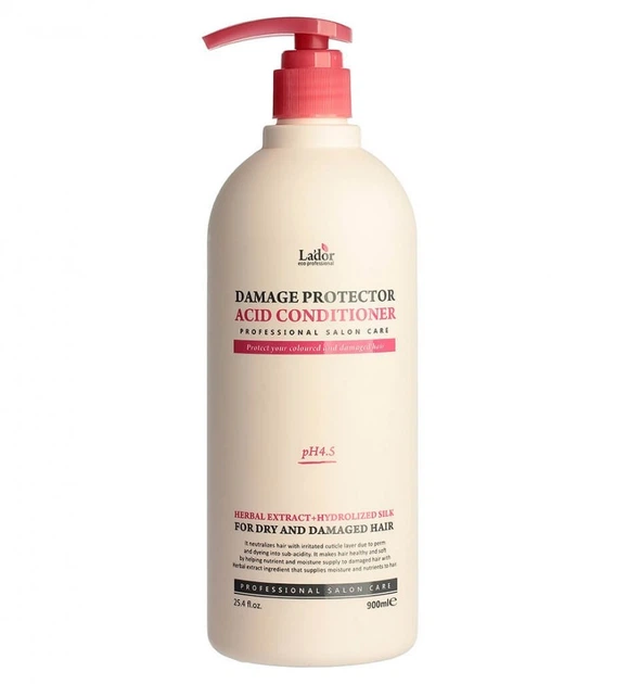 Відновлюючий кондиціонер для пошкодженого та ламкого волосся La'dor Damaged Protector Acid Conditioner 900 ml - Фото 1 Відновлюючий кондиціонер для пошкодженого та ламкого волосся La'dor Damaged Protector Acid Conditioner 900 ml - зображення 1