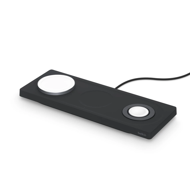 Безпроводная зарядка Belkin BOOST CHARGE PRO 3-in-1 Wireless Charging Pad with MagSafe Black (HPU72, WIZ016vf - изображение 2