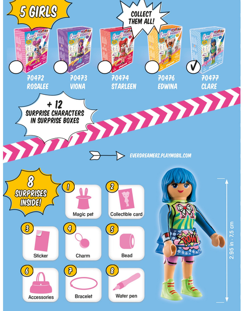 Фігурка Playmobil EverDreamerz Clare Comic World з аксесуарами (4008789704771) - зображення 3