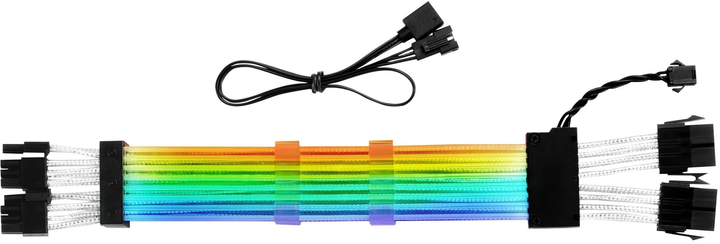 Кабель для ПК Sharkoon SHARK XTend 16 RGB 2x 6+2 pin PCIe to 2x 6+2 pin PCIe (4044951037476) - зображення 1