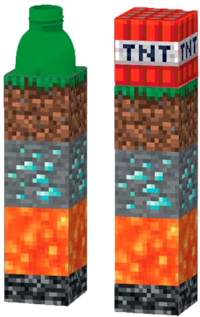 Butelka wielkokrotnego uzycia Kids Euroswan Minecraft 650 ml (8435507883771) - obraz 1