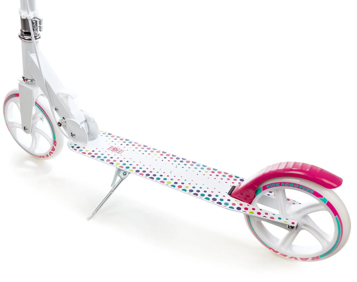 Двухколесный детский самокат Raven Dots White/Pink 200 мм (smj474) - Фото 5 Двухколесный детский самокат Raven Dots White/Pink 200 мм (smj474) - изображение 5