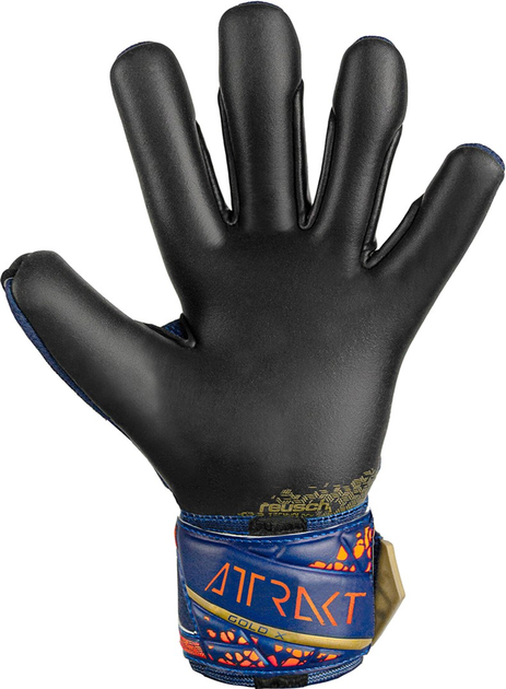 Рукавички футбольні воротарські Reusch Attrakt Gold X 5470945 4411 розмір 10.5 Сині з чорним (4060485475683) - зображення 3