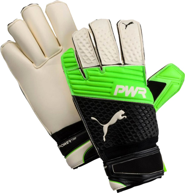 Рукавички футбольні воротарські Puma Evo Power Grip 2.3 GC 041223 32 розмір 9.5 Black + White + Green (4056207739300) - зображення 1