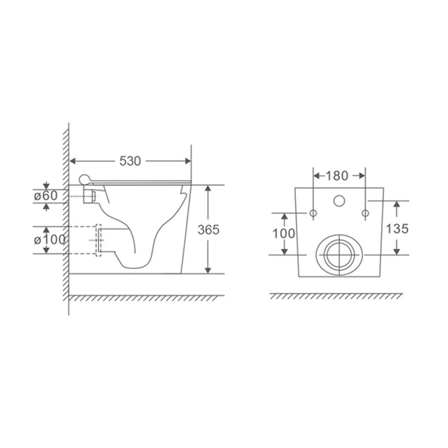 Унитаз подвесной Mixxus Premium Quadro-0302-T1 530x360x365mm система смыва Tornado 1.0 (MP6456) - изображение 4