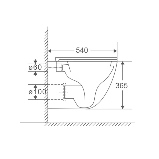 Унитаз подвесной Mixxus Premium Ellipse-0304-R 540x360x360mm система смыва Rimless (MP6466) - изображение 3