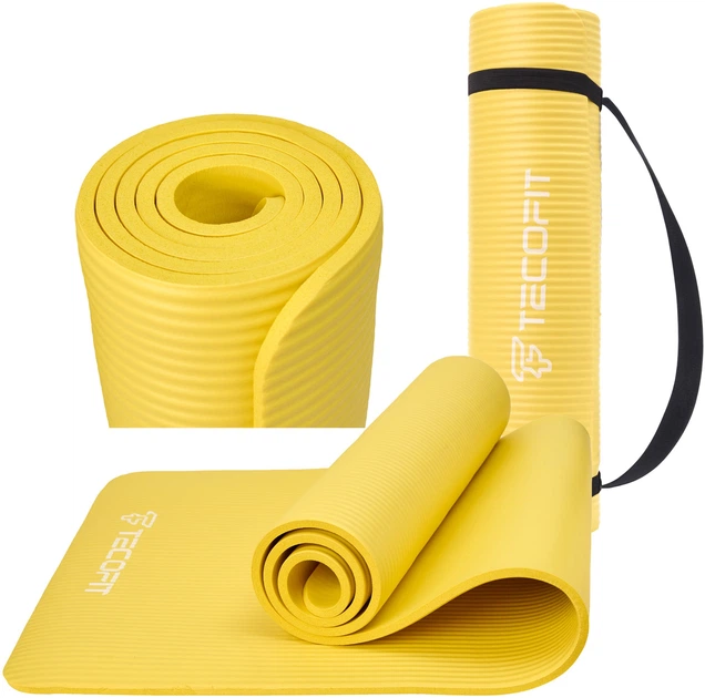 Коврик для йоги и фитнеса TECOFIT NBR 183x61x1 см Желтый (TOP20106462/4) + чехол-сумка в подарок + чехол-сумка в подарок - Фото 3 Коврик для йоги и фитнеса TECOFIT NBR 183x61x1 см Желтый (TOP20106462/4) + чехол-сумка в подарок + чехол-сумка в подарок - изображение 3