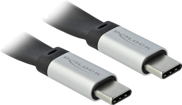 Kabel Delock USB Type-C - USB Type-C 22 cm Black (4043619859269) - obraz 2