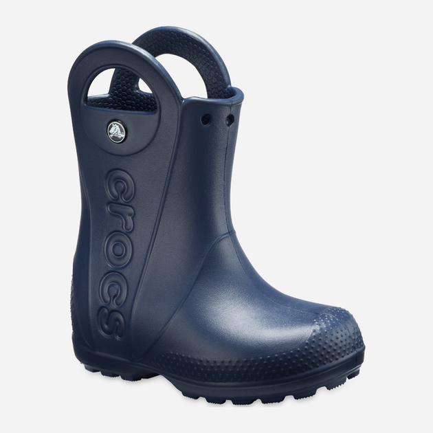 Kalosze chłopięce Crocs Handle Rain Boot Kids 12803-410 28 Granatowe (191448181489) - obraz 2