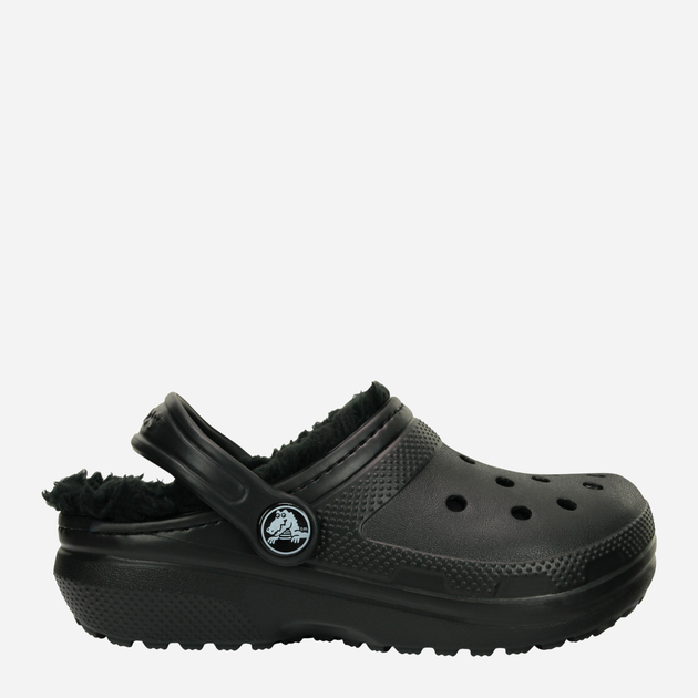 Chodaki chłopięce ocieplane Crocs Classic Lined Clog Kids 207010-060 29-30 Czarne (191448702219) - obraz 1